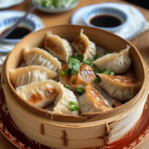 武漢特色小吃“鍋貼”：餃子般的外觀，獨特風味，夜市的繁華美食記憶