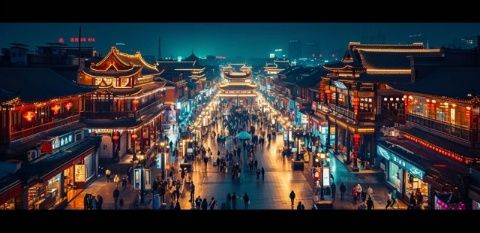 北京燈市口再現歷史上彩燈齊明