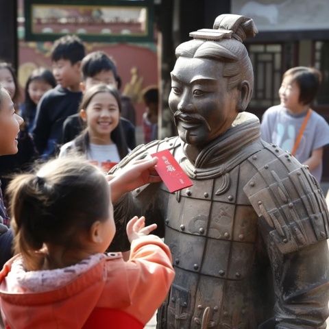 我站在范縝雕像前
