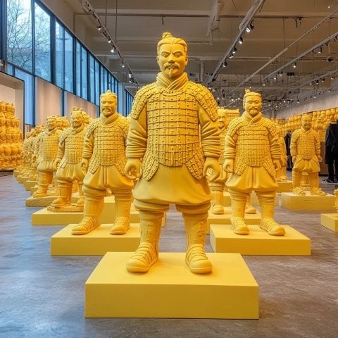 7.22，我們來到臨潼之行目的地，兵馬俑博物館,天氣很熱，太陽很曬
