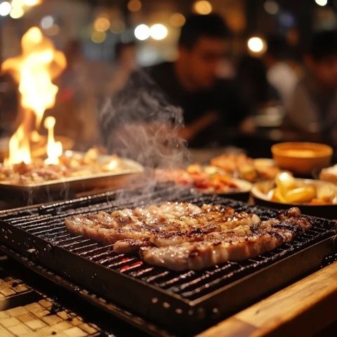 這附近的美食盛宴：烤肉盛宴，人均僅約40元，新鮮炭火烤制，豐富套餐搭配