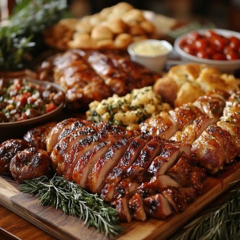 這附近的美食盛宴：烤肉盛宴，人均僅約40元，新鮮炭火烤制，豐富套餐搭配