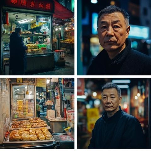 深夜宜賓街頭，小吃店遇神秘食客
