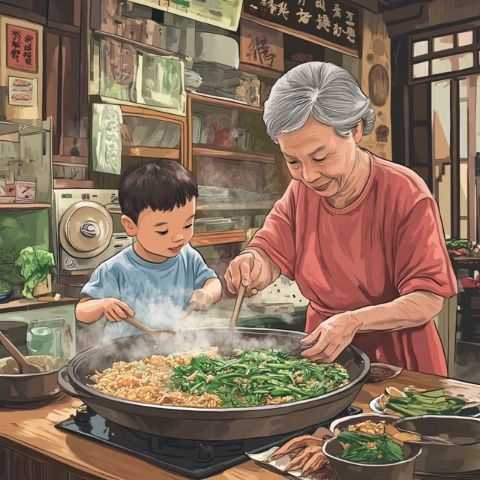 八旬母親日常：早晨小米粥的溫馨時光