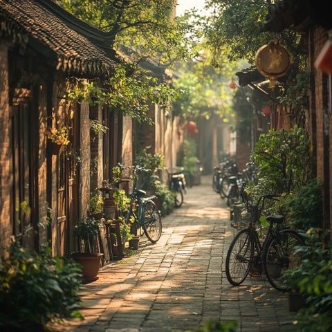 江門小巷中的早晨