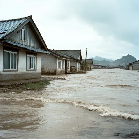 云南開遠突發大暴雨