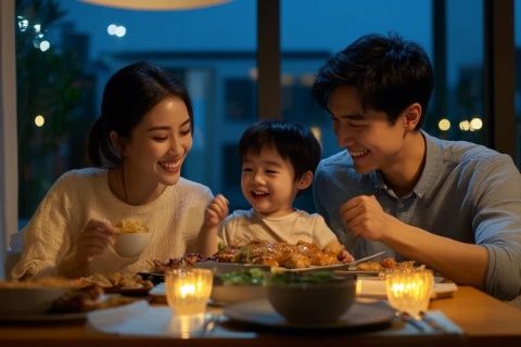 濟寧萬象匯:一家三口的歡樂美食之夜!