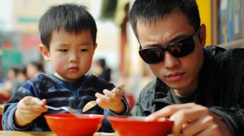 你這小子，想吃什么？先問我！在廣東的一家酒樓里