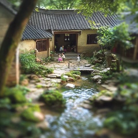八達嶺南坡的安靜小村莊，品嘗著美食和溫暖
