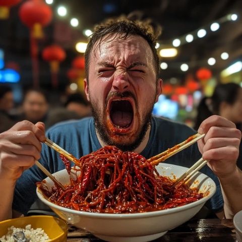 發現一個抖音美食博主推薦的隱藏胡同小店，雞肉拌面太誘人啦！