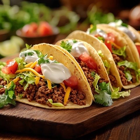 Taco是一種源自墨西哥的美食，通常由玉米或小麥制成的薄餅包裹著肉、蔬菜、奶酪等