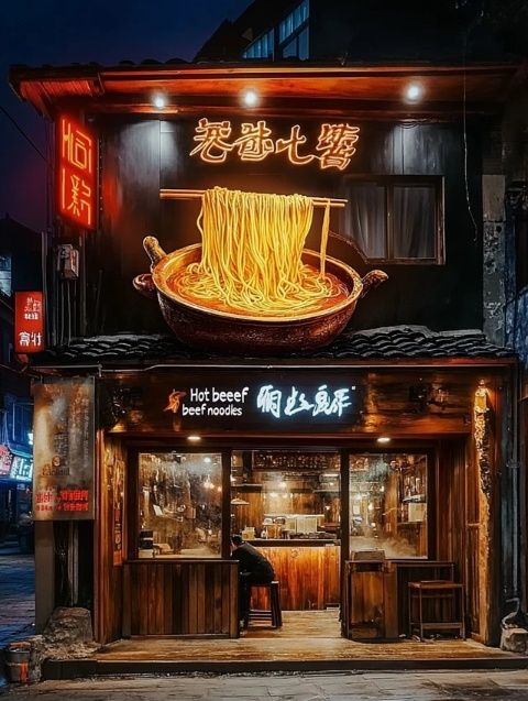 回市場買菜后閑坐，不禁想起了武漢的清晨熱干面