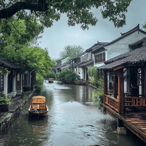 在蘆茨村我們邊走邊看邊拍，不知不覺就走到了沿河街道的盡頭，一路都是飯店