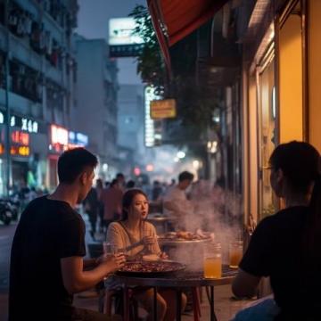地攤燒烤店，夜宵勝地