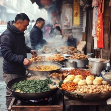 上海安亭鎮(zhèn)排隊(duì)人氣小吃店，老熗餅和牛肉煎包值得一試
