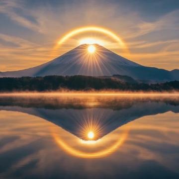 富士山一日游之旅，傍晚泡溫泉，清晨一睹雄偉景象