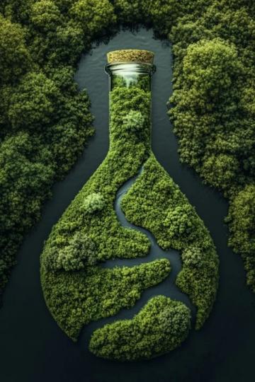 百態(tài)人生：歲月流動中的浮萍與蜿蜒河