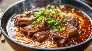 內江牛肉面是四川省內江市的特色傳統小吃,以其麻辣鮮香、