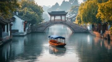 嘉興清晨運河徒步：陰天中的文化探索之旅
