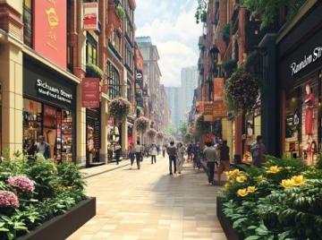濟寧市的大型商業街
