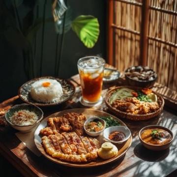 港式茶餐廳泰式菠蘿海鮮炒飯，照燒豬扒滑蛋飯飯這兩道港式茶餐廳的招牌飯