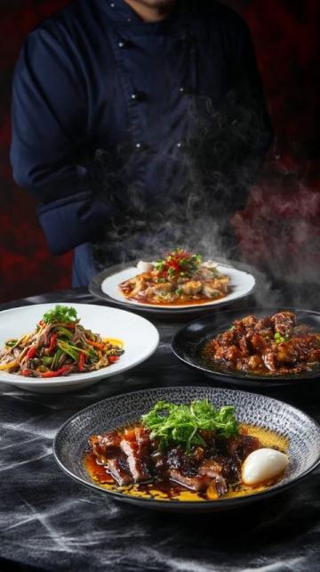 成都地道美食：探索‘饕林’酒店的招牌晾桿白切豬肘佳肴體驗