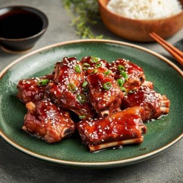 東北醬大骨：軟爛入味，醬香濃郁，客人來了必?fù)尮獾募页Ｃ牢? width=
