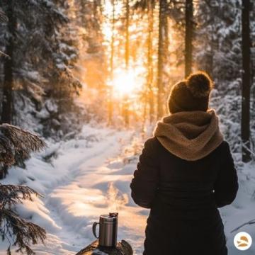周末林間的光影秘語:捕捉雪地里的晨光與暮色之舞