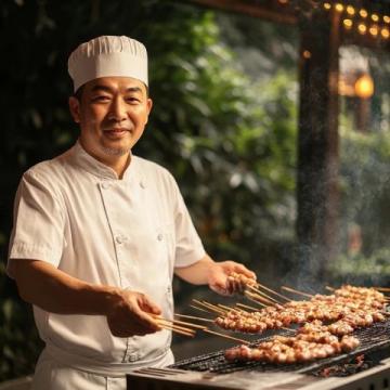 河南特色美食：烙饃卷羊肉串
