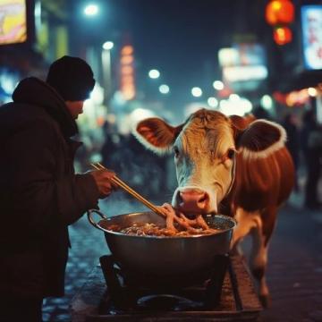 李姐在鄭州擺攤賣牛頭肉,一天準備了兩百斤牛頭肉,成本兩千塊錢