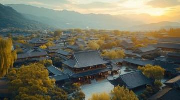 四川南充市閬中古城一天晴天,溫度達37度