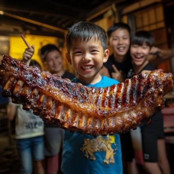 與西雙版納侄兒侄女共度南糯山野餐時光:紅燒肉與老撾啤酒的邂逅