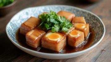 年夜飯硬菜之招財進寶（鮑魚紅燒肉），好顏值高！