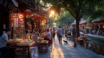 商丘古城小吃街人潮涌動，偶遇老物件揭秘地方名吃秘密
