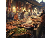 這也太會賺錢了！山東青島一對夫妻在韓國街頭擺攤賣美食