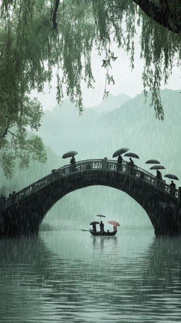 醉美松湖煙雨中，等你來一場說走就走的旅行