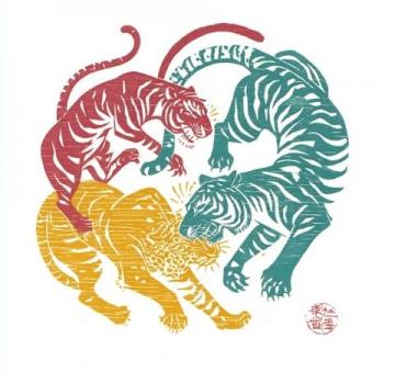清朝姚墅鄉民在山上突遇老虎，虎一個劍步撲倒了他，利爪抓傷臉頰血流不止