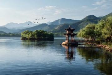 五一游洋沙湖感覺(jué)挺好的，人少景也美