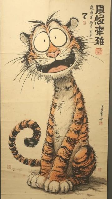 清朝姚墅鄉民在山上突遇老虎，虎一個劍步撲倒了他，利爪抓傷臉頰血流不止