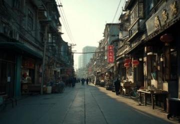 路過漢正街,在武漢的鬧市區還有這樣有年代感的老房子,鋁合金,防盜窗,花床單