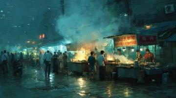 溧陽的美味,新街夜市