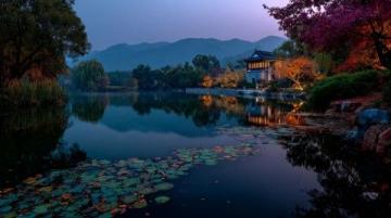 桃花湖度假水域風(fēng)光，風(fēng)格文案任你挑選