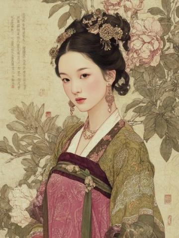 劉曉君牡丹畫作賞析：國香、紫云圖與荷塘韻色
