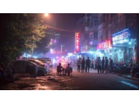 今晚到懷遠(yuǎn)西路，發(fā)現(xiàn)懷遠(yuǎn)夜市旁邊有一個(gè)小巷——幸福巷。