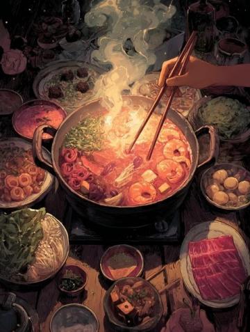北京亞運(yùn)村火鍋，沙蔥羊肉很特別很香！逛考古博物館，突然就想吃涮肉了