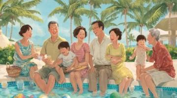 攜老帶幼,一家團(tuán)圓,三亞夏日溫馨之旅