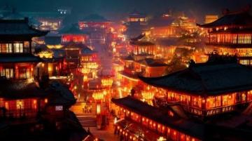 襄陽夜色下的古城秘韻
