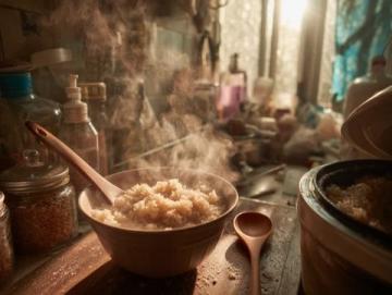 那碗高粱米水飯,還是老東北味兒