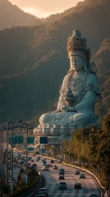 太原蒙山大佛景區(qū)探秘:云霧中的千年古佛遺址之旅