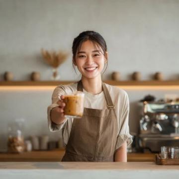 外賣小哥取單時目睹女店員在制作奶茶時哭泣